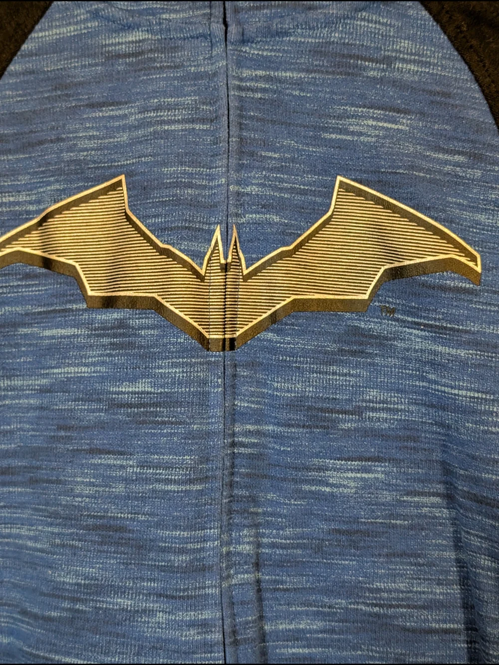 DC The Batman Logo Tee in Blue with Black Print